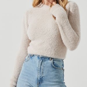 ASTR the label - fuzzy knit sweater